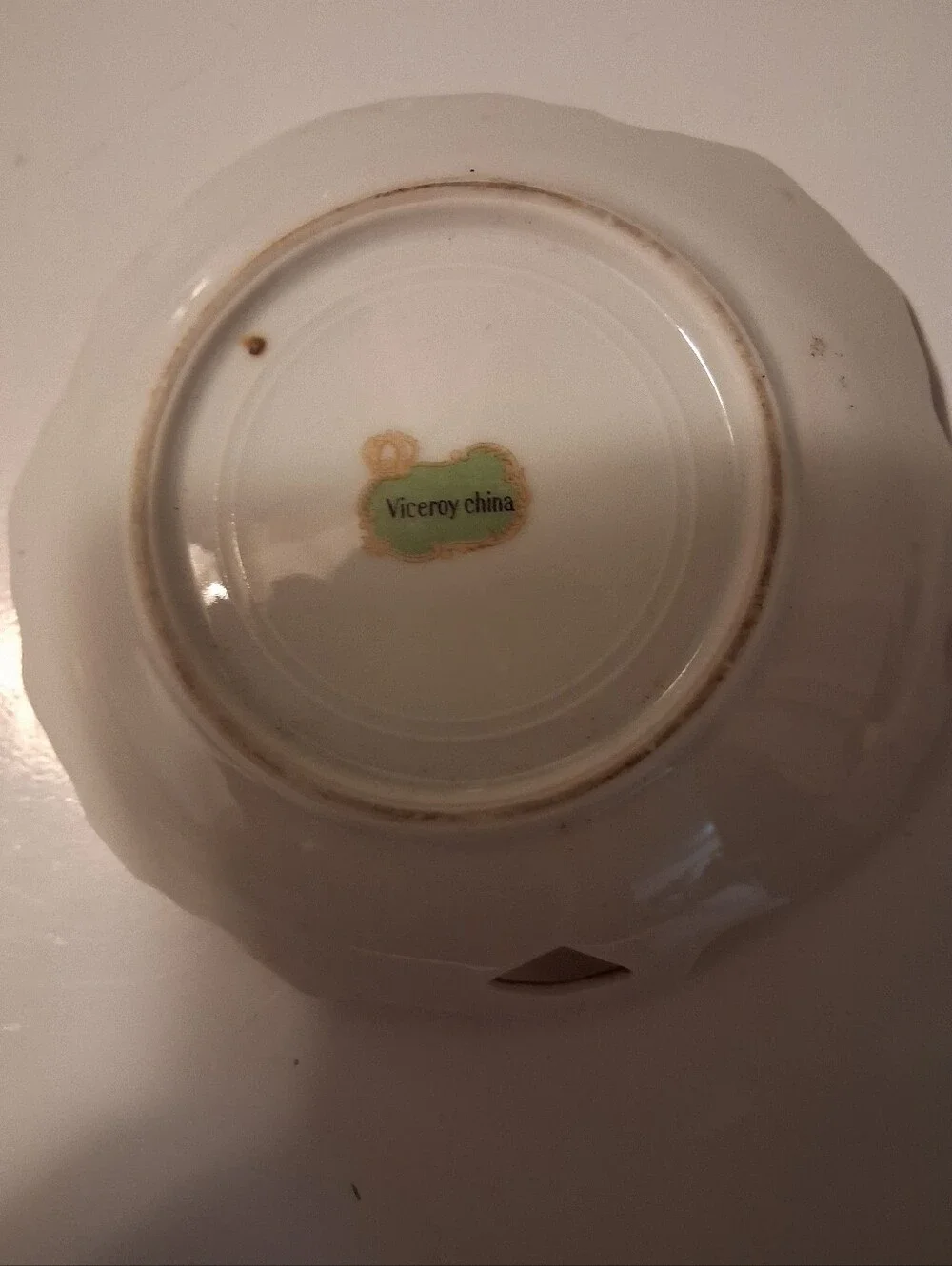 Vintage Leaf-Shaped Trinket Dish Porcelain,  Pink Rose Motif